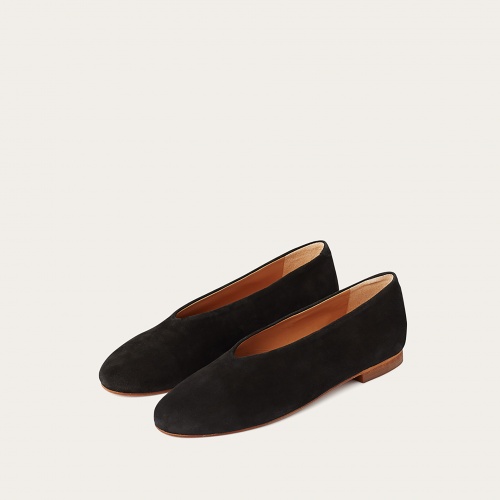 Opera Ballerina, black suede